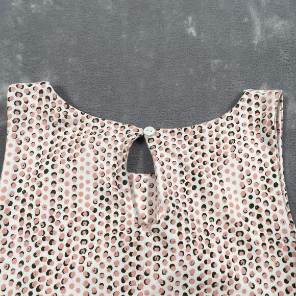 Pact Dress Medium Pink Polka Dot Fit Flare Pockets Organic Cotton Soft Casual - Picture 5 of 8